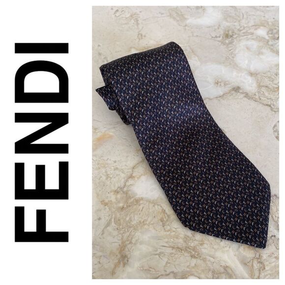 Fendi Other - Fendi 100% Silk Monogram Tie